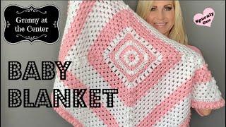 Crochet Granny Square Baby Blanket 