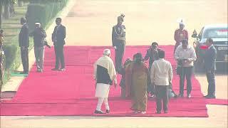 Ceremonial welcome of President Anura Kumara Dissanayake of Sri Lanka at Rashtrapati Bhavan