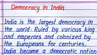 Democracy in India Essay in English || Essay on Democracy in India in English