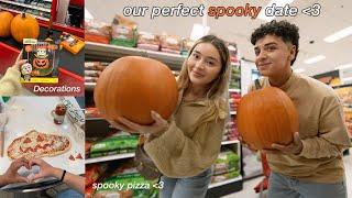 Fall day in our life | Spooky date, pumpkin carving, making pizzas