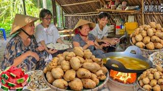 Bánh Cam Mặn Nhân Thịt Trứng Cút | Hương Vị Bánh Quê Gia Đình Vui Nhộn || Salty orange cake