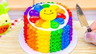 Amazing  Rainbow Sun Flower Cake Decorating  Mini Ideas by Cat Cakes