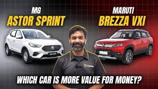 MG Astor Sprint vs Maruti Brezza VXI | Which Car Is More Value For Money @ Rs 10 Lakh?