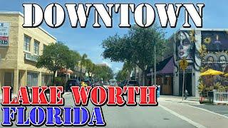 Lake Worth Beach - Florida - 4K Downtown Drive