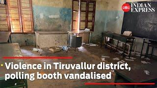 TN local body elections : Violence in Tiruvallur district, polling booth vandalised