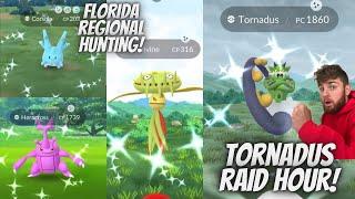 Tornadus Raid Hour & Regional Shiny Hunt In Pokemon Go!