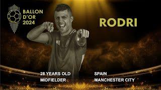 D'OR 2024 - RODRI IS IN THE PEAK REALM OF BALLON D'OR 2024