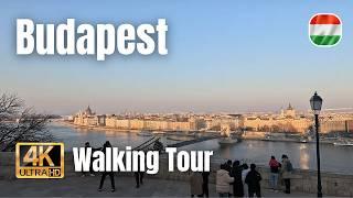 [4K] Golden Hour Walk in Budapest | Buda Castle to Fisherman’s Bastion | Walking Tour, City Walk