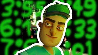 HELLO NEIGHBOR BEATEN IN 4 MINUTES! (Speedrun Sum Of Best Human Limit)