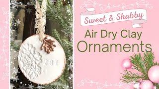 Sweet and Simple Air Dry Clay Ornaments Imprinted With Doilies and Lace