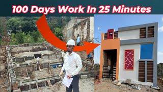 100  Days  Work In  25 Minutes - Step By Step Complete House Construction Video #construction