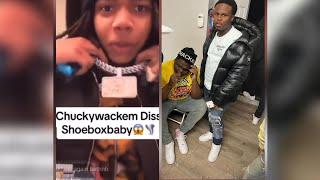 CHUCKY WACKEM DISS SHOEBOX BABY WHILE WEARING DJ BANDZ “V.ROY” CHAIN‼️