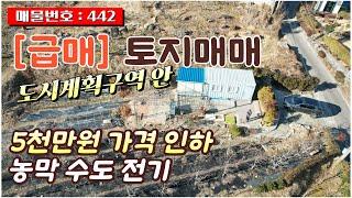 급매 토지매매 자연인 5천만원 인하 농막 전기 수도 설치된 도심 가까운 쉼터-442 #급매 #토지매매 #자연인