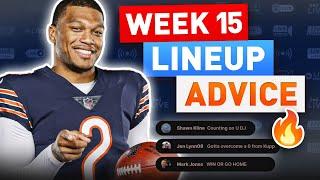 Fantasy Football Week 15 Lineup Advice | NFL Inactives, Injuries & Start/Sit Decisions (2024)