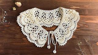 Crocheted COLLAR. Step by step.