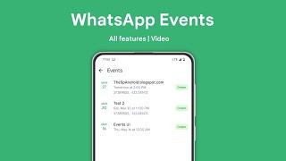 WhatsApp Group Events Feature - How its going to works