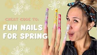 Spring Nails With A Hidden Twist!! //Tutorial // Watch Me Work As A Self-Taught Nail Artist 