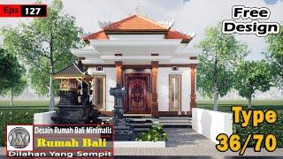 Desain rumah bali minimalis di lahan yang sempit 5 m x 7 m #EPS_127