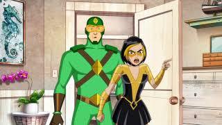 KiteMan 1x04 HD "Golden Glider uses her powers for the first time" Max