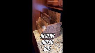 CONSDAN Solid Wood Oak Bread Box | Double Layer, Large Capacity with Window  #KitchenStorage