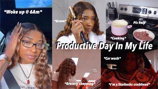 A Productive Day In My Life Vlog (grwm,grocery shopping, Cooking) ft. RPG Hair  | Eva Williams