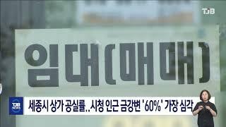 세종시 상가 공실률…시청 인근 금강변 '60%' 가장 심각｜ TJB 대전·세종·충남뉴스