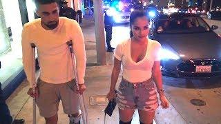 Becky G And Her Injured Soccer Stud Sebastian Lletget Dine In WeHo