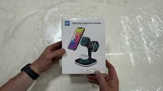 Magnetic Wireless Charger, 5 in 1 Wireless Charging Station Review, very convenient