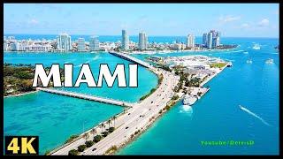 Biscayne Bay Miami - Miami Beach 4k Drone