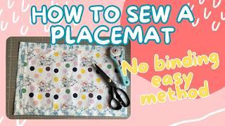 DIY How to Sew a Placemat with Perfect Mitred Corners | Easy Sewing Tutorial no Binding needed