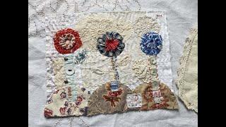 #slowstitchcollab7 my sixth block received from Roxy Creations by Sarah