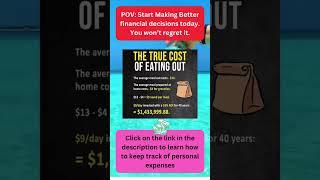 The True Cost of Eating Out | Budgeting Tips  #budgettracker #budgeting #budget