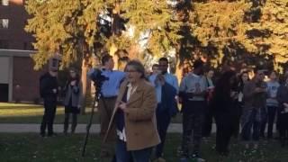 Le Moyne professor speaks during post-election rallies | Courtesy of The Dolphin