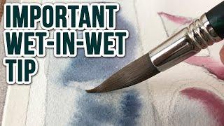 IMPORTANT Wet-In-Wet TIP | Watercolor Technique!