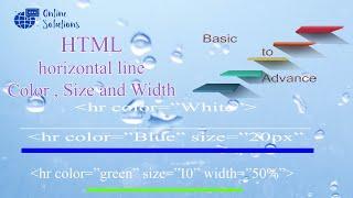 HTML Hr Horizontal Line Attribute Color Size and Width