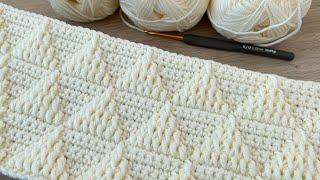 wonderful for blanket bags and sweaters / very easy crochet for beginners in crochet pattern