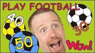 Play Football Numbers for Children NEW | English Story with Steve and Maggie | Wow English TV