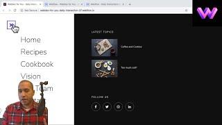 Daily Interaction #37 | Fullscreen Multi-Part Menu | WebDev For You | Made in Webflow