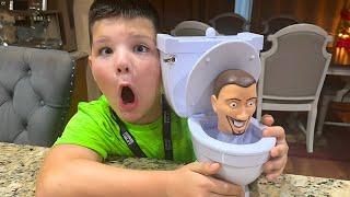 SKIBIDI TOILET Toys with CALEB and MOM - OPENING the Mystery Surprise Toilet!