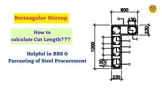 Rectangular Stirrup || How to calculate Cut Length #stirrups #structuralengineering #vimutti_coe