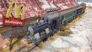 LEGO Train in an Abandoned Mcdonalds!