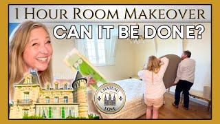 Emergency ONE HOUR Chateau DIY Room Makeover | Can we do it?  ️