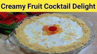 Creamy Fruit Cocktail Delight Recipe by Minha's kitchen10 minutes Dessert recipe | Easy and Quick|