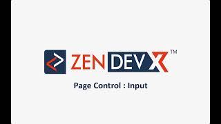 How to Create Input Control in ZenDevX Design Studio?