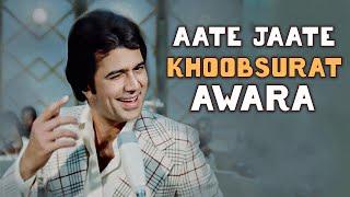 Aate Jaate Khoobsurat Awara | Rajesh Khanna With Kishore Kumar Voice | Anurodh Movie Song 4K