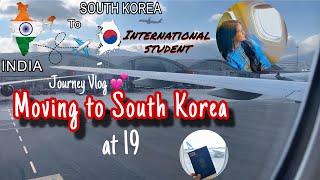 India to south korea vlog | full journey vlog️ | student life | leaving home  |