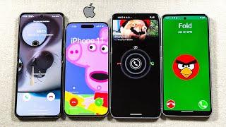 iPhone 15 Pro + Z Flip 4 + Pixel 8 Pro + Nokia X30 Viber, FacetoCall + Incoming Calls