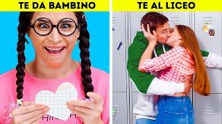 TE AL LICEO VS TE DA BAMBINO || Diversi tipi di Persone e Situazioni in cui puoi immedesimarti!