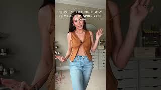 If you have a large chest you can still wear these cute spring tops with this little hack