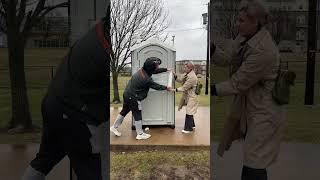 She got all wet  | Porta Potty Prank